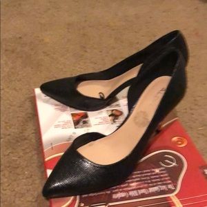 Aldo Black Heels with Gold tip